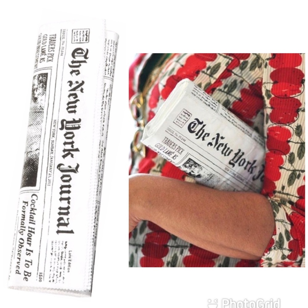RARE Kate Spade The New York Journal Newspaper Clutch